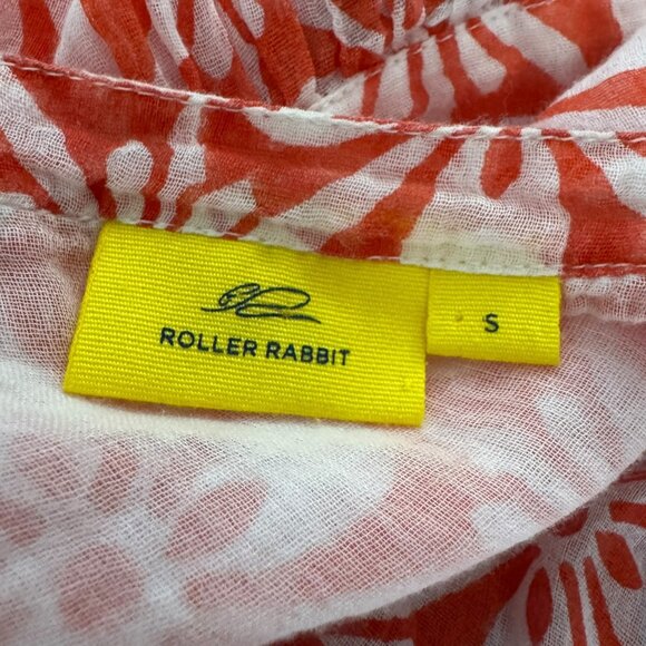 Roller Rabbit Serafina Tassel & Fringed Tunic top size small Floral Coverup - Picture 5 of 8